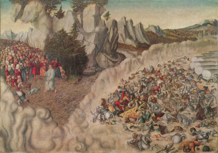 Sinking Of The Pharaoh In The Red Sea by Lucas Cranach the Elder — hand-painted cultural oil painting reproduction on canvas