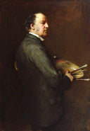 Sir John Everett Millais by Frank Holl — male oil painting wall art, Realism