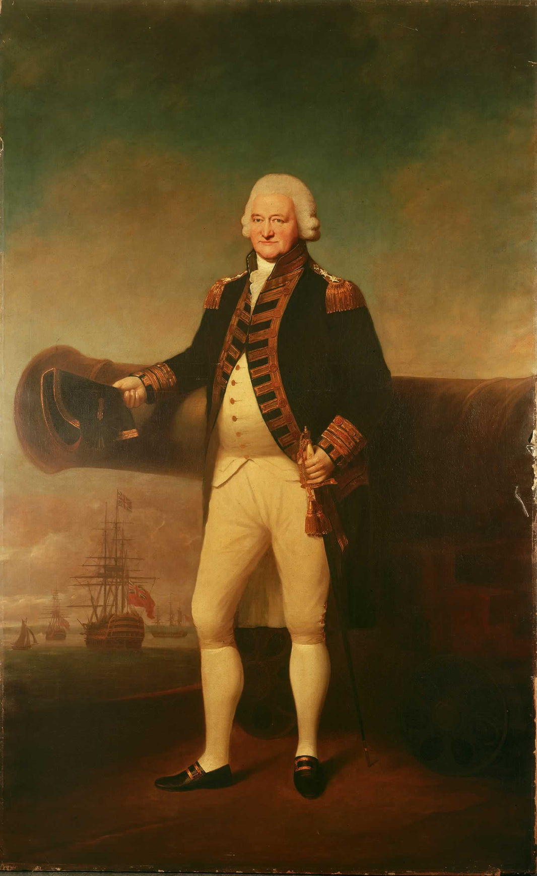Portrait of Admiral Sir Peter Parker Showing Him Facing Slightly to the Left by Lemuel Francis Abbott — hand-painted portrait oil painting reproduction on canvas