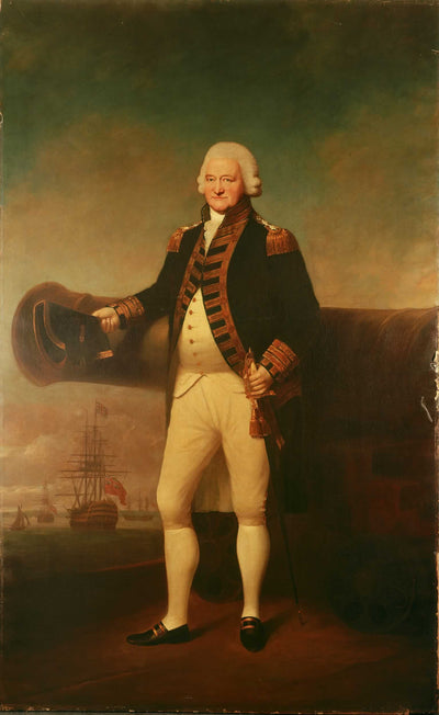 Portrait of Admiral Sir Peter Parker Showing Him Facing Slightly to the Left in living room