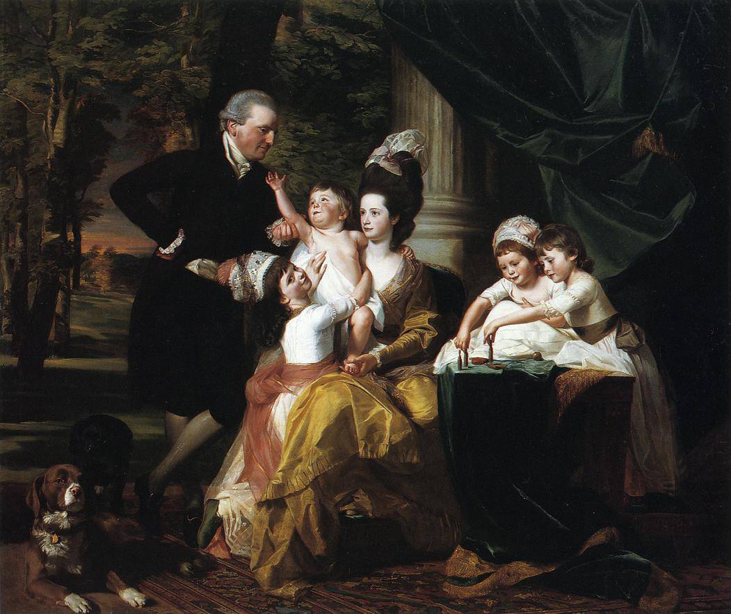 Sir William Pepperrell and Family by John Singleton Copley, hand-painted portrait oil painting reproduction on canvas
