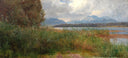 Sivstudie, Chiemsee by Hans Gude, mountain oil painting wall art, Romanticism