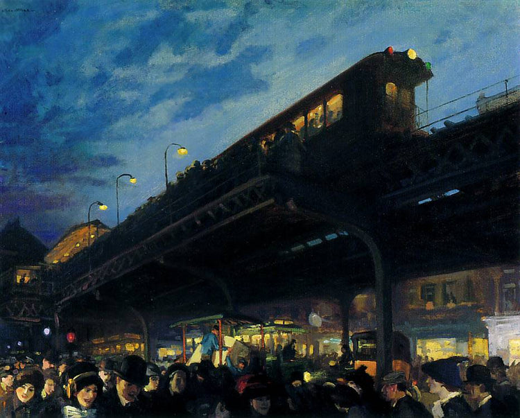 Six O'Clock, Winter - John French Sloan