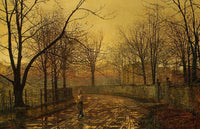 Sixty Years Ago by John Atkinson Grimshaw — hand-painted botanical oil painting reproduction on canvas