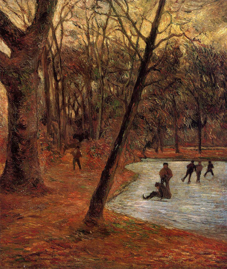 Skaters in Fredericksberg park - Paul Gauguin