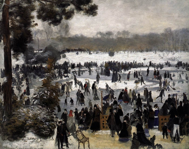 Skaters in the Bois de Boulogne on gallery wrap