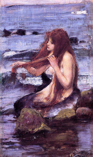 Sketch for A Mermaid - John William Waterhouse