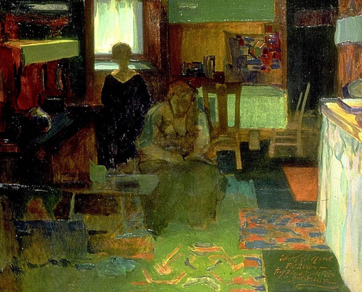 Sketch for a Mural by Frank W. Benson — hand-painted abstract oil painting reproduction on canvas