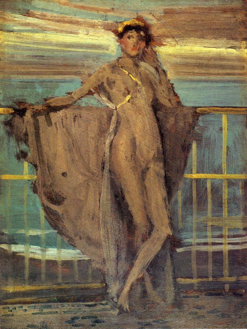 Sketch for Annabel Lee by James McNeill Whistler — hand-painted portrait oil painting reproduction on canvas