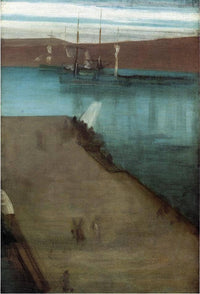 Sketch for Nocturne in Blue and Gold Valparaiso Bay by James McNeill Whistler — hand-painted landscape oil painting reproduction on canvas