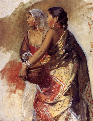 Sketch Two Nautch Girls - Edwin Lord Weeks