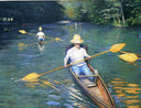 Skiffs on the Yerres by Gustave Caillebotte — ships oil painting wall art, Impressionism