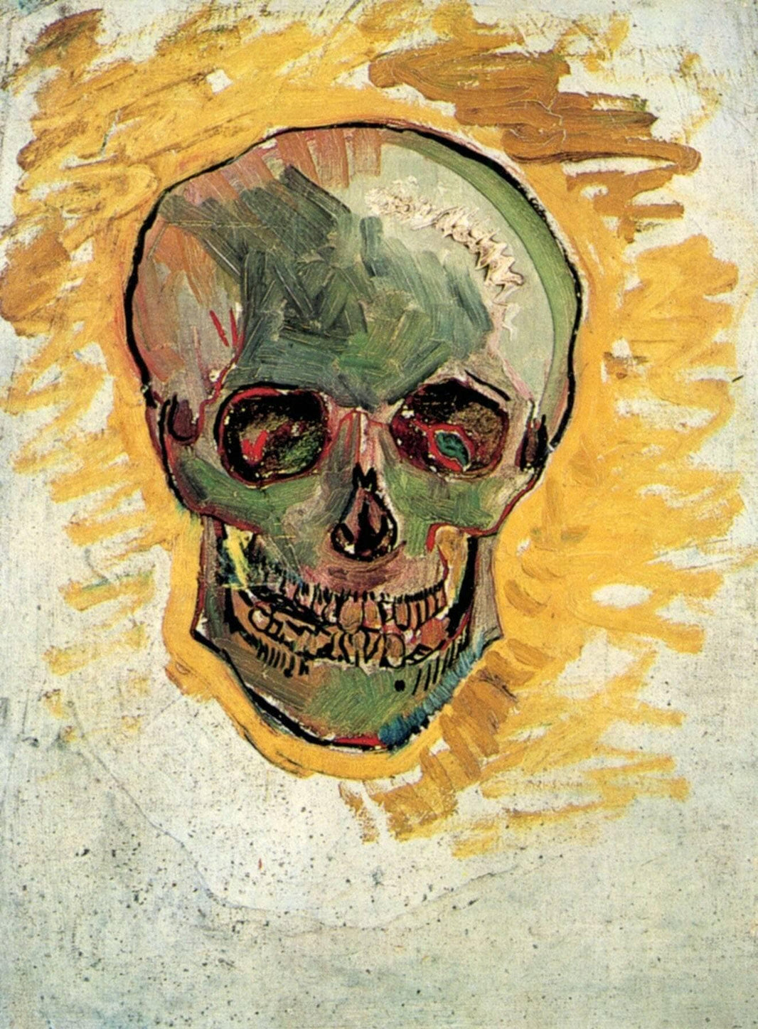 Skull by Vincent van Gogh — hand-painted abstract oil painting reproduction on canvas