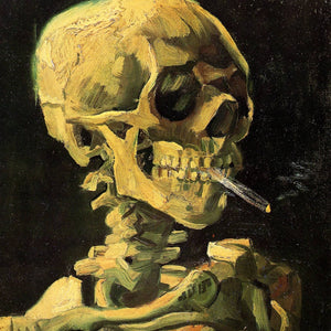 Skull with Burning Cigarette