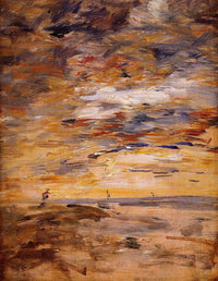 Sky at Sunset by Eugene Boudin — hand-painted abstract oil painting reproduction on canvas