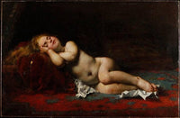 Sleep by Léon Bazile Perrault — hand-painted portrait oil painting reproduction on canvas