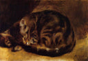Sleeping Cat by Pierre-Auguste Renoir — hand-painted animal oil painting reproduction on canvas