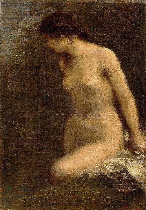 Small Brunette Bather - Henri Fantin-Latour