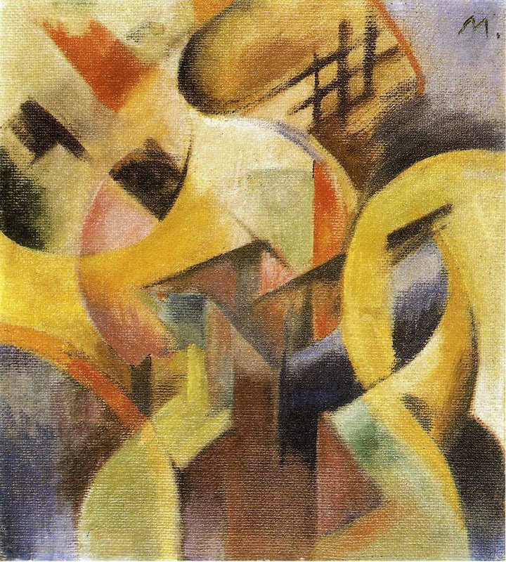 Small Composition I by Franz Marc — hand-painted abstract oil painting reproduction on canvas
