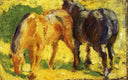 Small Horse Picture by Franz Marc — hand-painted animal oil painting reproduction on canvas