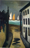 Small Landscape, Viareggio by Max Beckmann — hand-painted abstract oil painting reproduction on canvas