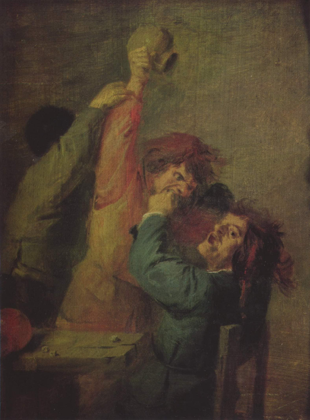 Smallholders playing dice by Adriaen Brouwer — hand-painted portrait oil painting reproduction on canvas