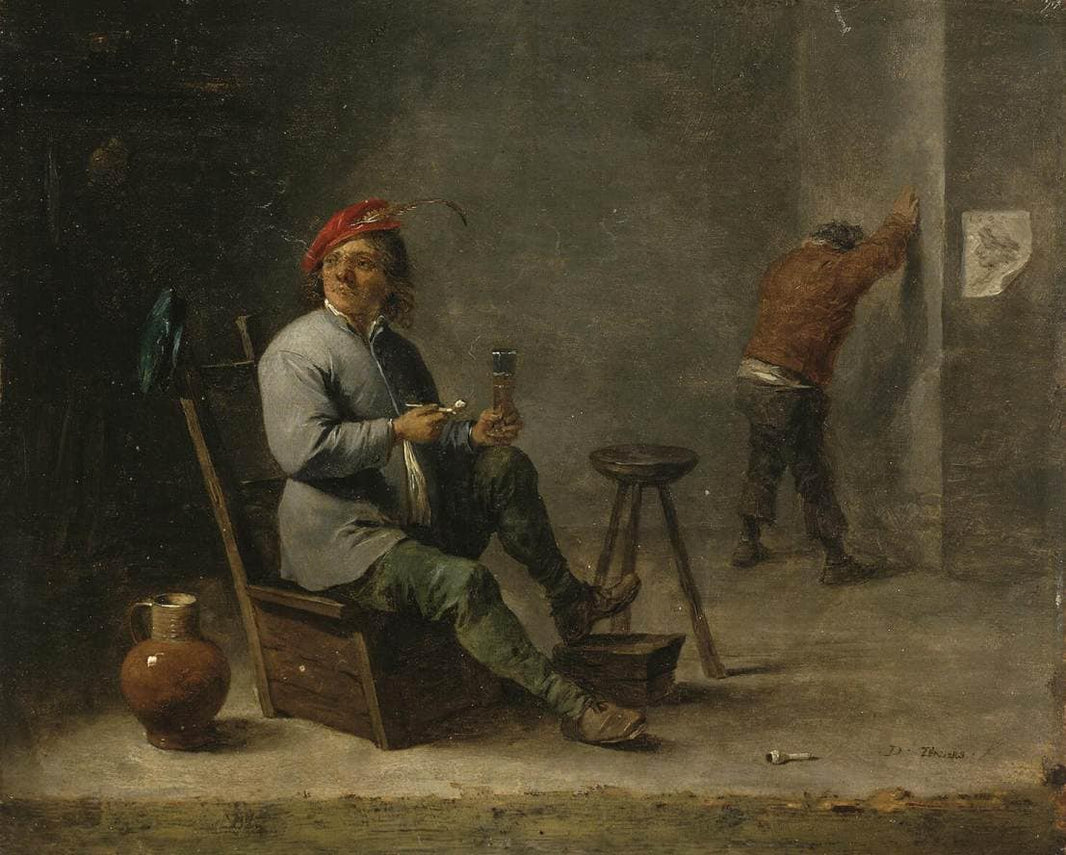 Smoker by David Teniers the Younger — hand-painted portrait oil painting reproduction on canvas