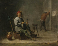 Smoker by David Teniers the Younger — hand-painted portrait oil painting reproduction on canvas