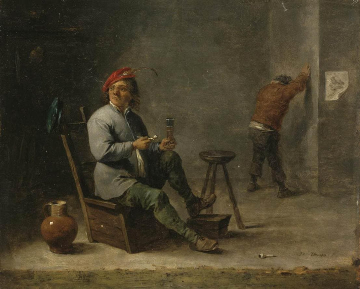 Smoker by David Teniers the Younger — hand-painted portrait oil painting reproduction on canvas