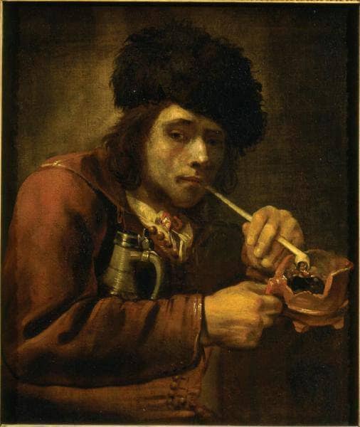 Smoker by Juriaen van Streeck — hand-painted portrait oil painting reproduction on canvas