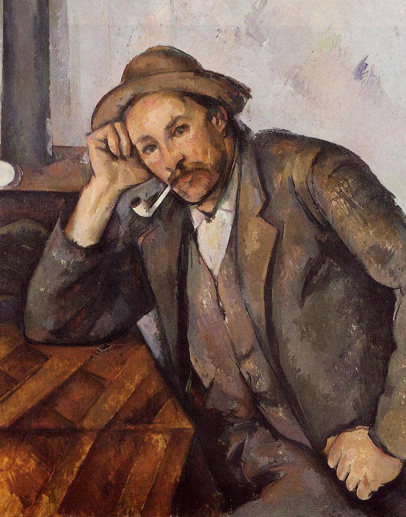 Smoker by Paul Cezanne — hand-painted portrait oil painting reproduction on canvas