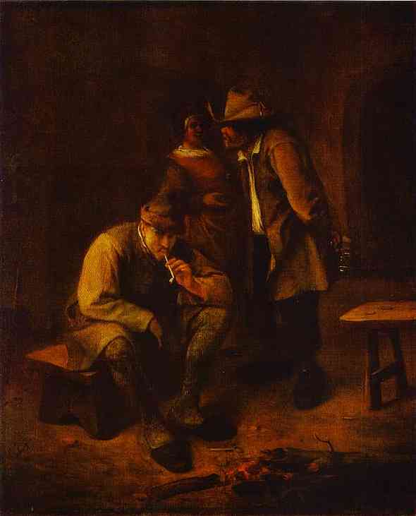 Smoker by Jan Steen — hand-painted portrait oil painting reproduction on canvas