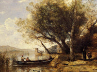 Smyrne Bornabat by Camille Corot — hand-painted landscape oil painting reproduction on canvas