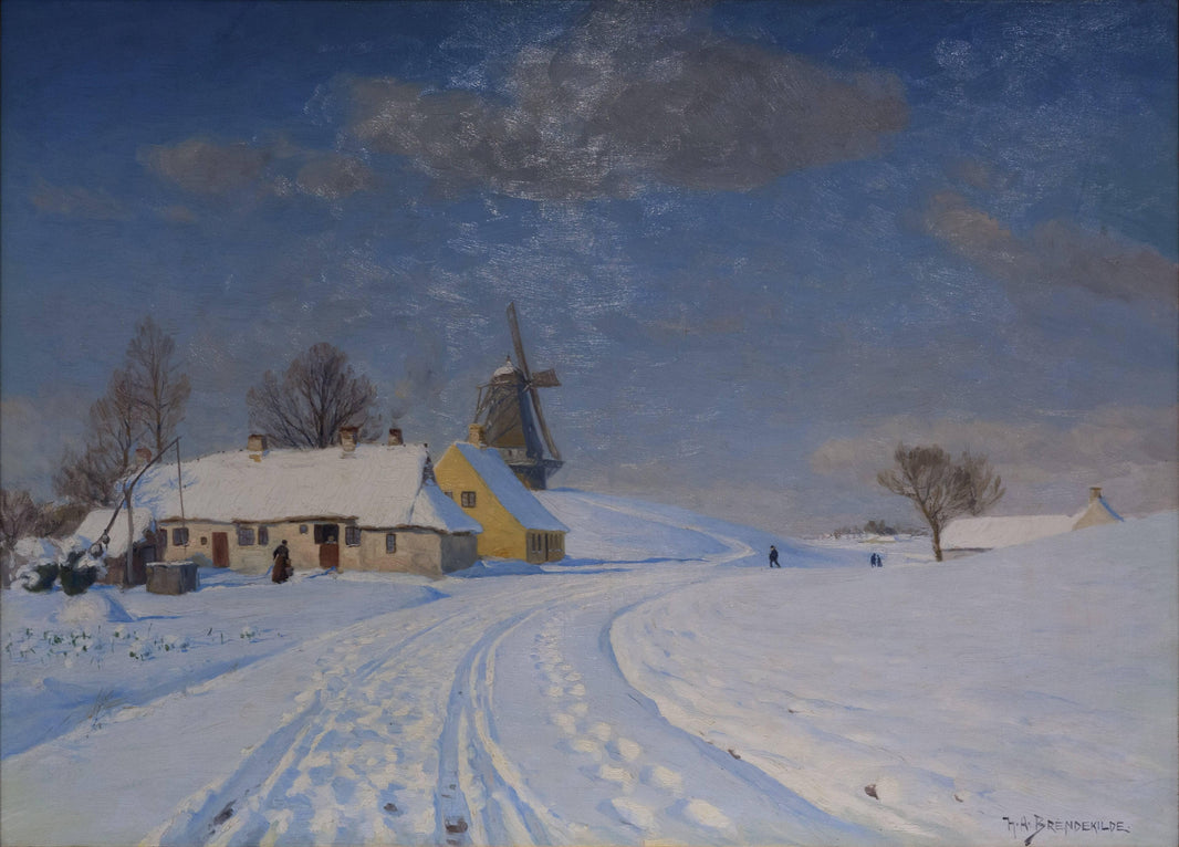 Snelandskab by Hans Andersen Brendekilde — hand-painted landscape oil painting reproduction on canvas