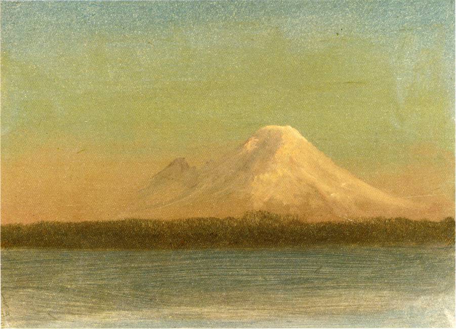 Snow Capped Moutain at Twilight - Albert Bierstadt