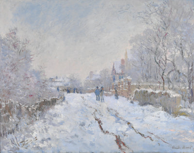 Snow Scene at Argenteuil in bedroom