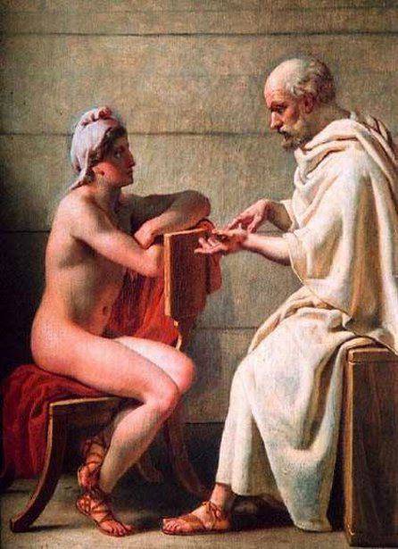 Socrates and Alcibiades - Christoffer Wilhelm Eckersberg