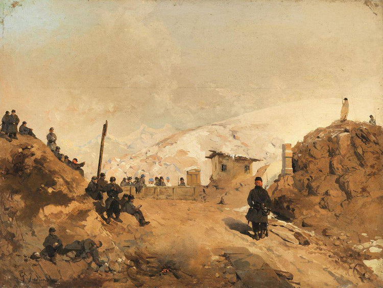 Soldiers at the Stelvio Pass - Gerolamo Induno