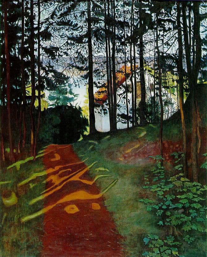 Solgløtt by Harald Sohlberg — hand-painted botanical oil painting reproduction on canvas