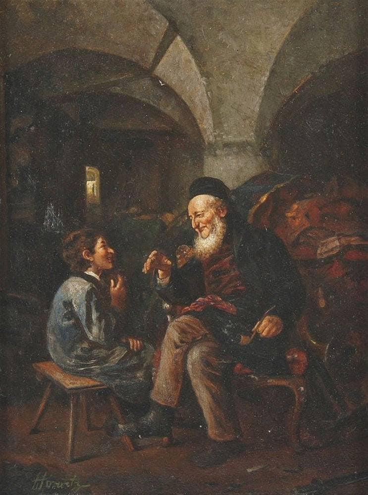 Solomonic wisdom by Ludwig Knaus — hand-painted portrait oil painting reproduction on canvas