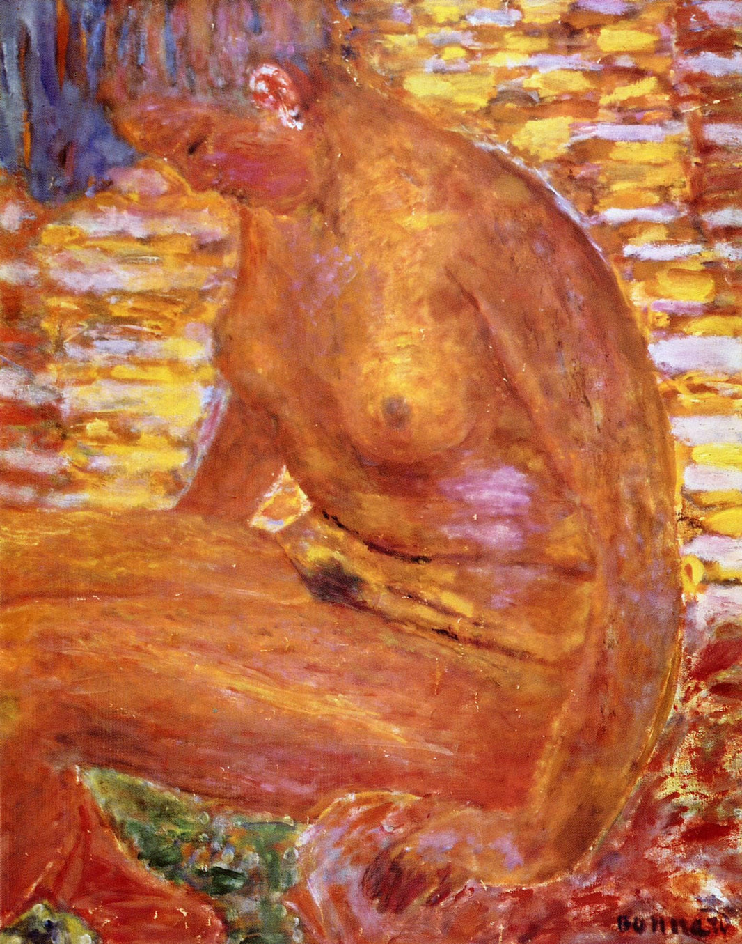 Sombre Nude by Pierre Bonnard — hand-painted animal oil painting reproduction on canvas