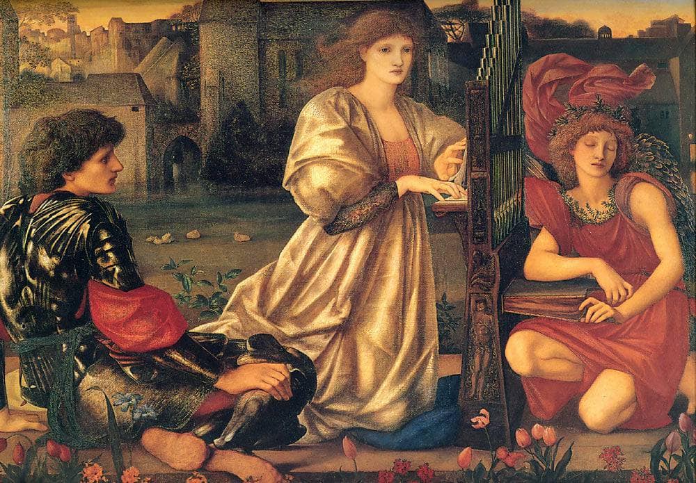 Song of Love by Edward Burne-Jones — hand-painted cultural oil painting reproduction on canvas