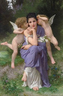 Songs of Spring by William-Adolphe Bouguereau — hand-painted portrait oil painting reproduction on canvas