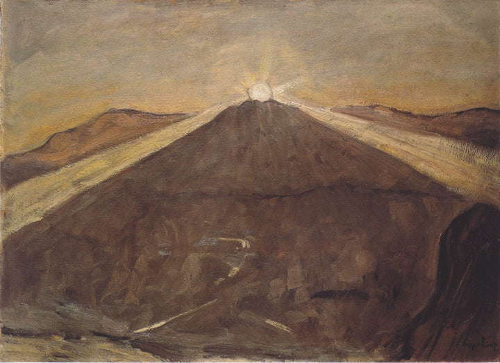 Sonnenuntergang Auf Der Mendel by Albin Egger-Lienz — hand-painted landscape oil painting reproduction on canvas
