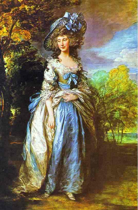 Sophia Charlotte, Lady Sheffield by Thomas Gainsborough — hand-painted portrait oil painting reproduction on canvas
