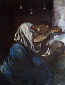 Sorrow by Paul Cezanne — hand-painted portrait oil painting reproduction on canvas