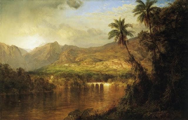 South American Landscape by Frederic Edwin Church — hand-painted landscape oil painting reproduction on canvas