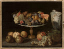 Southern Fruit Pedestal Dish by Fede Galizia — fruit oil painting wall art, Mannerism Late Renaissance