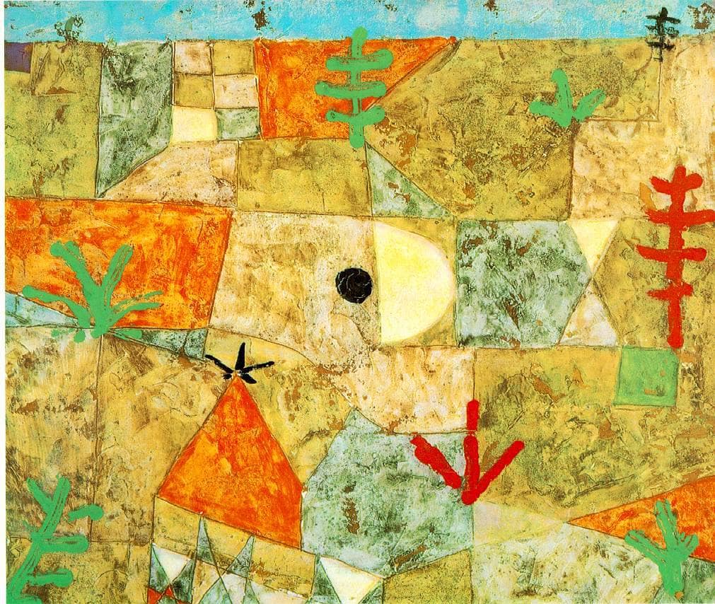 Southern gardens by Paul Klee — hand-painted abstract oil painting reproduction on canvas