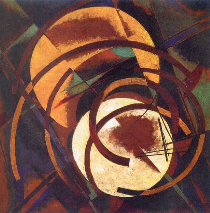 Space-Force Construction by Lyubov Popova — hand-painted abstract oil painting reproduction on canvas